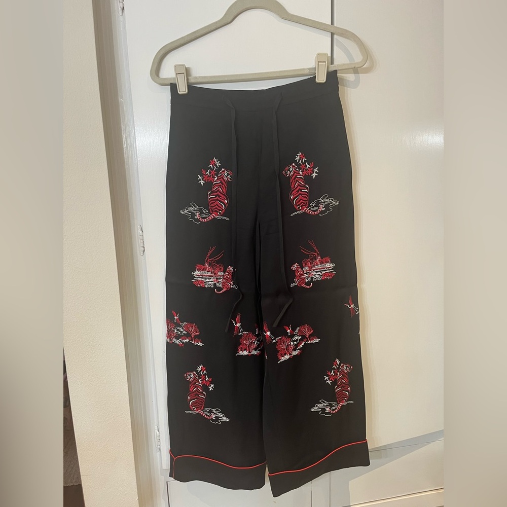 Self-Portrait Black Elastic Waist Pants